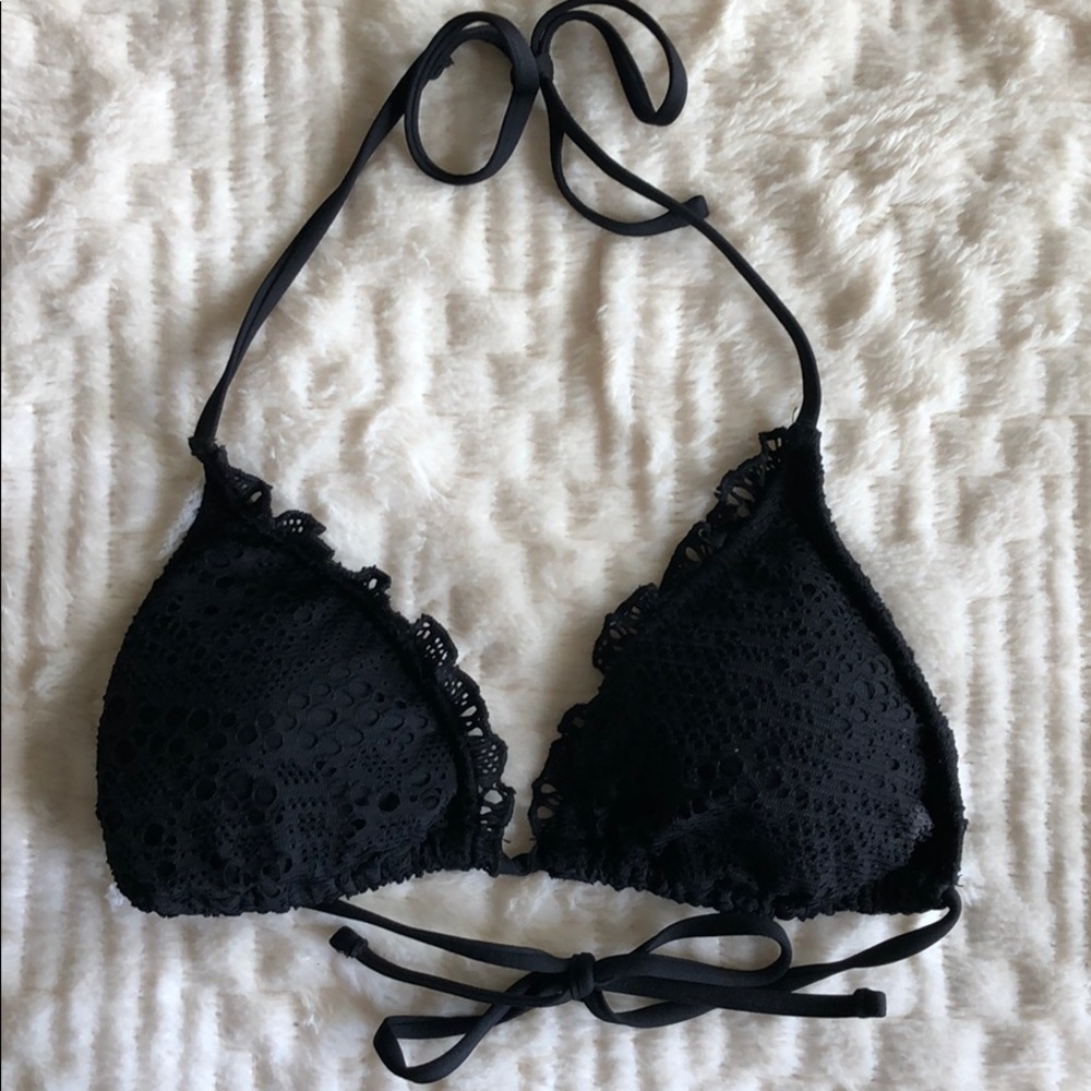 Black Lace Swimsuit Top